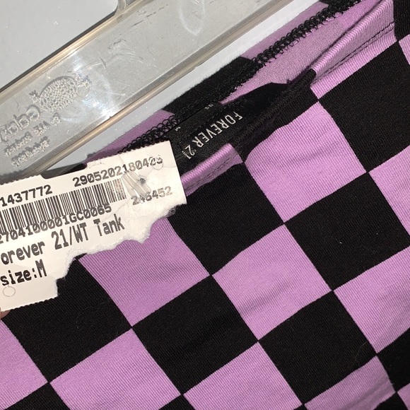 F21 purple strapless crop tube top - Picture 3 of 4